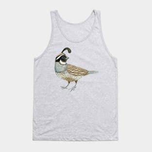 Watercolor California Quail- Male Tank Top